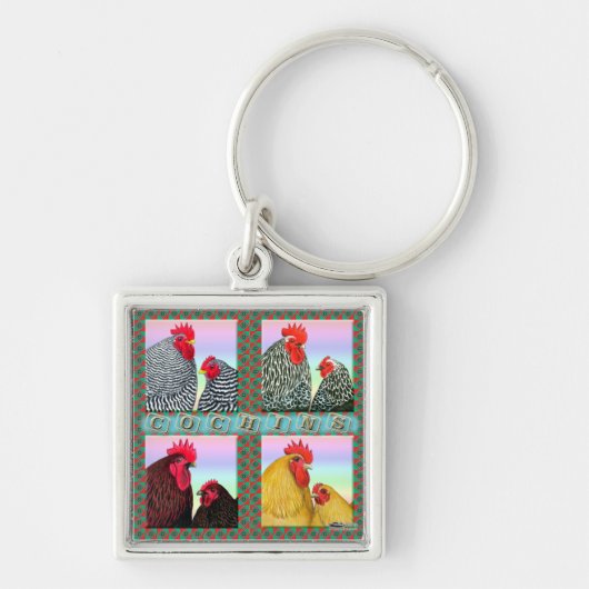 Cochins Vier kleuren Sleutelhanger (Voorkant)