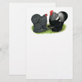 Cochins: Zilverbesmeurd Briefpapier (Voorkant / Achterkant)