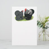 Cochins: Zilverbesmeurd Briefpapier (Staand voorkant)