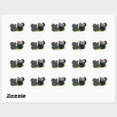 Cochins: zilverbesmeurd ronde sticker (Vel)