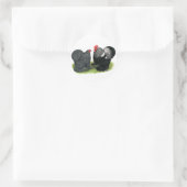 Cochins: zilverbesmeurd ronde sticker (Tas)