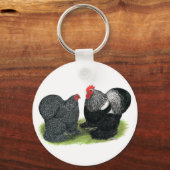 Cochins: zilverbesmeurd sleutelhanger (Voorkant)