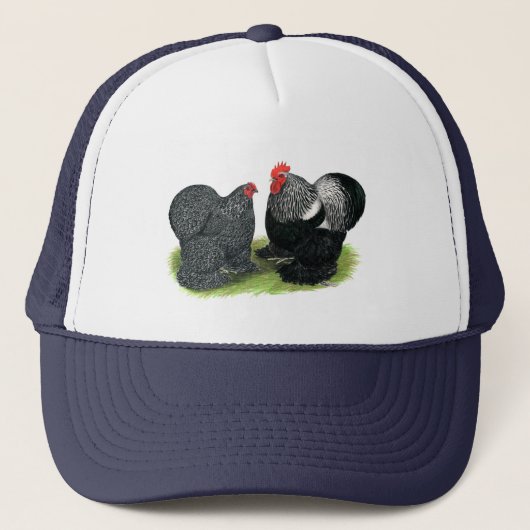 Cochins: zilverbesmeurd trucker pet (Voorkant)