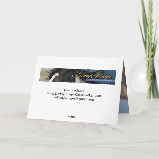 Cochise Runs Greeting Card (Achterkant)