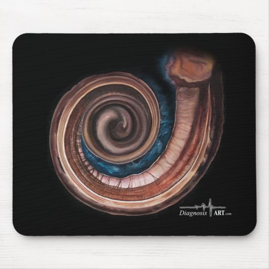 Cochlea "Slice" mousepad Muismat (Voorkant)