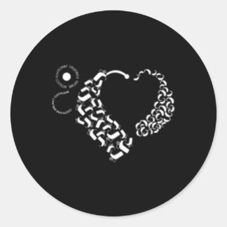 Cochleair implantaat en gehoorapparaat ronde sticker