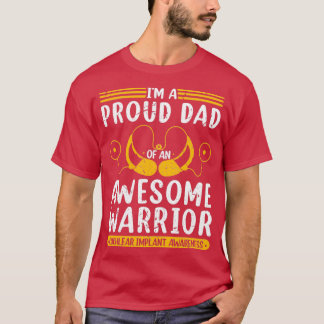 Cochlear Implant Father Support Hearing Loss T-shirt