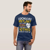 Cochlear Implant Moeder Support Awareness Loss T-shirt (Voorkant volledig)