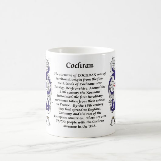 Cochran Family Coat of Arms Mok (Center)