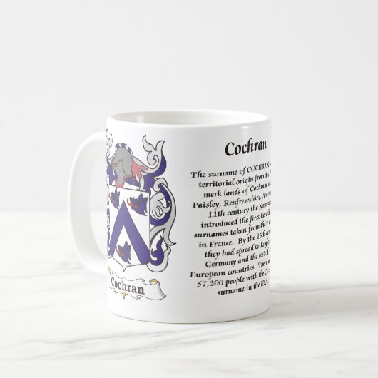 Cochran Family Coat of Arms mok (Voorkant links)
