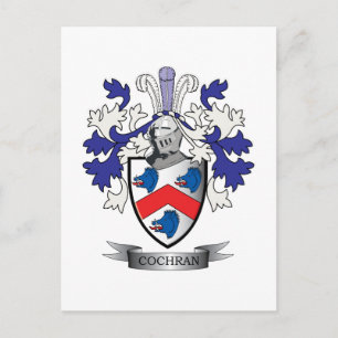 Cochran Family Crest Coat of Arms Briefkaart