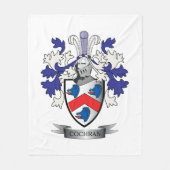 Cochran Family Crest Coat of Arms Fleece Deken (Voorkant)