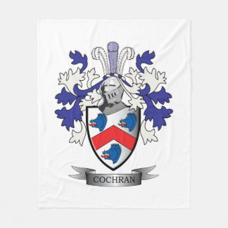 Cochran Family Crest Coat of Arms Fleece Deken