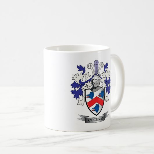 Cochran Family Crest Coat of Arms Koffiemok (Voorkant rechts)