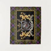 Cochrane Clan Badge & Motto w/Lions Wandkleed (Voorkant)