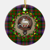 Cochrane Clan Badge & Tartan Persoonlijke mas Keramisch Ornament (Voorkant)