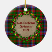 Cochrane Clan Badge & Tartan Persoonlijke mas Keramisch Ornament (Achterkant)
