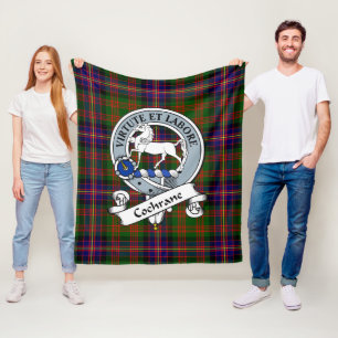 Cochrane Modern Clan Badge Tartan Pset Fleece Deken