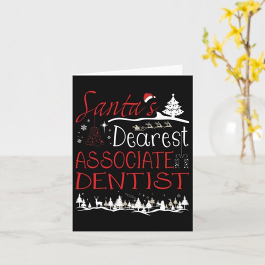 Cociate Tandarts Kerstbaan Grappige Kerstmis Kaart (Gele Bloem)