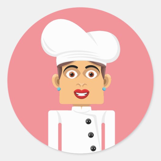 Cocinera Ronde Sticker (Voorkant)