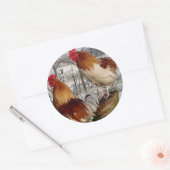 Cock-a-doodle-do Ronde Sticker (Envelop)