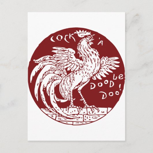 Cock-a-Doodle-Doo Briefkaart (Voorkant)
