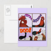 Cock-A-Doodle-Doo! Briefkaart (Voorkant / Achterkant)