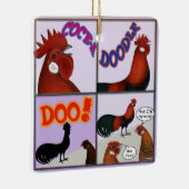 Cock-A-Doodle-Doo! Keramisch Ornament (Rechts)