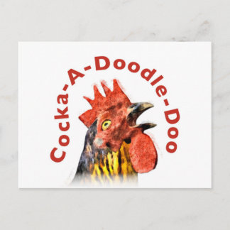 Cock-A-Doodle-Doo Rooster Briefkaart