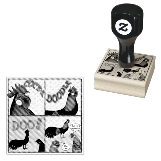 Cock-A-Doodle-Doo! Rubberstempel (Gestempeld)
