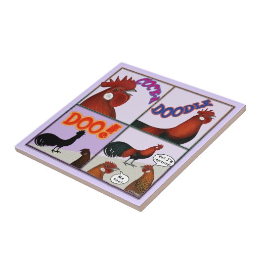 Cock-A-Doodle-Doo! Tegeltje (Zijkant)