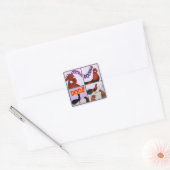 Cock-A-Doodle-Doo! Vierkante Sticker (Envelop)