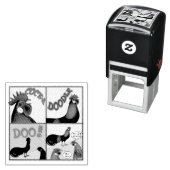 Cock-A-Doodle-Doo! Zelfinktende Stempel (In situ)