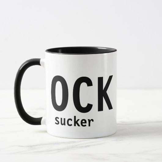 Cock Sucker Pun Funny Coffee Mok (Links)