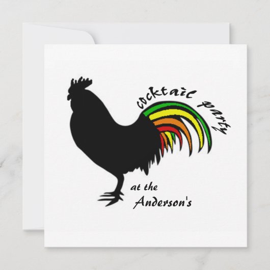 Cock-Tail-partijuitnodiging Kaart (Voorkant)