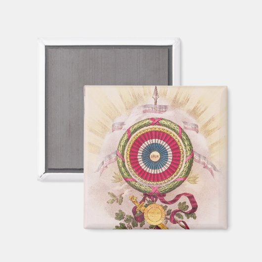 Cockade, logo van 1848 magneet (Voorkant / Achterkant)