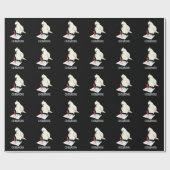 Cockadoodle Funny Cockatkatau Pun Dark BG Cadeaupapier (Vlak)