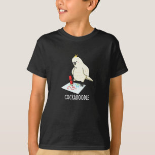 Cockadoodle Funny Cockatkatau Pun Dark BG T-shirt