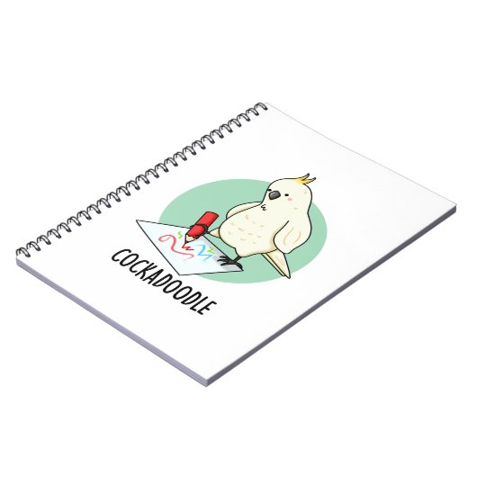 Cockadoodle Grappige Kaketoe Pun Notitieboek (Linkerzijde)