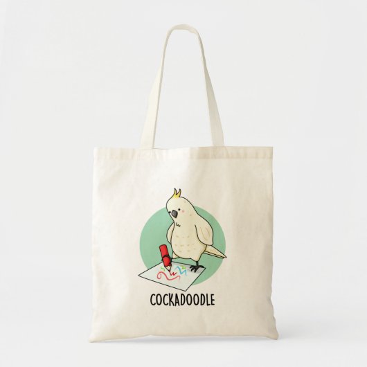 Cockadoodle Grappige Kaketoe Pun Tote Bag (Voorkant)