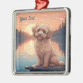 Cockapoo aan het meer metalen ornament (Links)