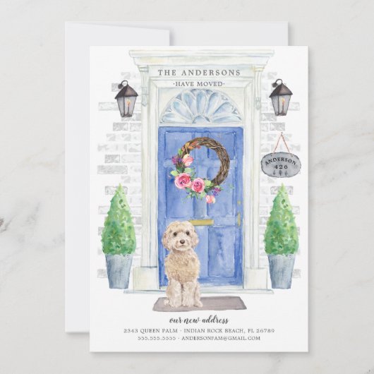 Cockapoo Aankondiging voor het verplaatsen van voo (Voorkant)