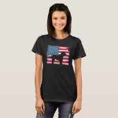Cockapoo American Flag USA 4th of July Men Women B T-shirt (Voorkant volledig)