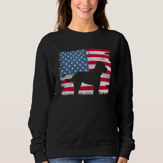 Cockapoo American Flag USA 4th of July Men Women B Trui (Voorkant)