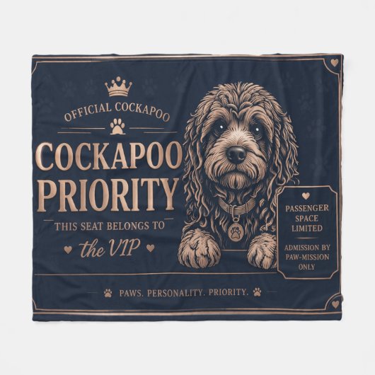 Cockapoo auto deken Funny Dog reis cadeau (Voorkant (Horizontaal))
