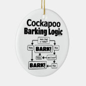 Cockapoo Barking Logic Keramisch Ornament (Rechts)