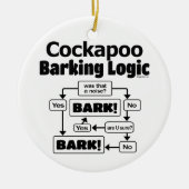 Cockapoo Barking Logic Keramisch Ornament (Voorkant)