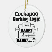 Cockapoo Barking Logic Keramisch Ornament (Links)
