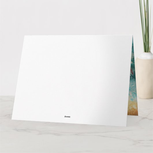 Cockapoo Beach Surfen Schilderij Kaart (Achterkant)