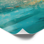 Cockapoo Beach Surfen Schilderij Perfect Poster (Hoek)